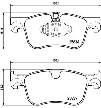 JEU DE PLAQUETTES DE FREIN AVANT FREIN À DISQUE COMPATIBLE AVEC: CITROËN C4 GRAND PICASSO II 1.6 VTI 120/ - Photo 1 sur 4